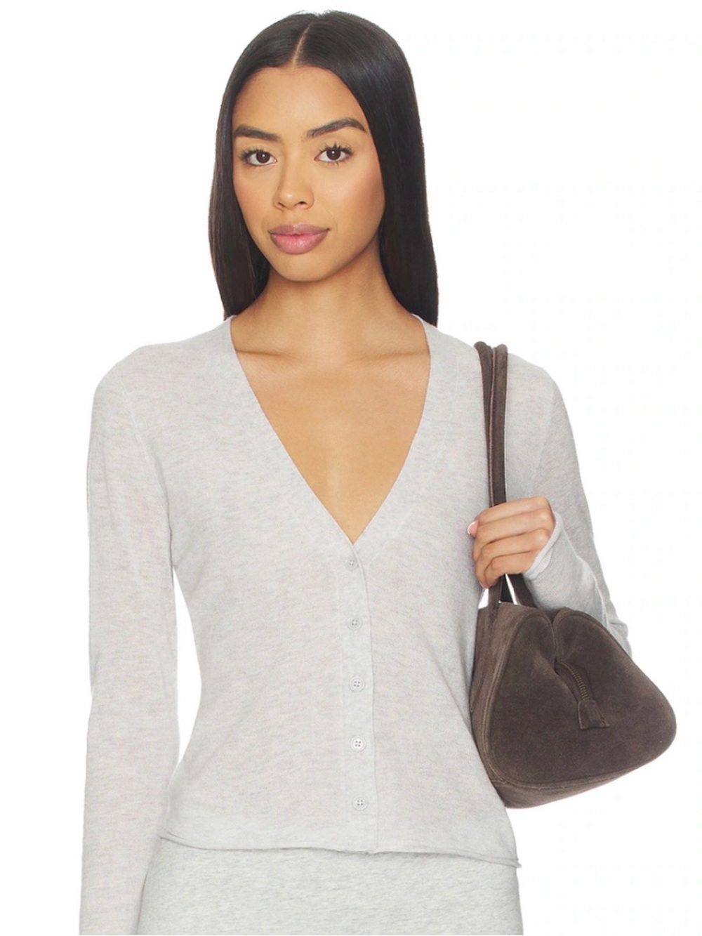 SKIMS NWT 100% Cashmere Cardigan Pearl M Lightweight Luxury Sweater